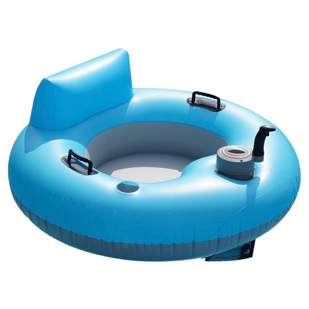 Motorized Inflatable Swim Ring Pool River Lake Tube Float 360° Propeller Blue